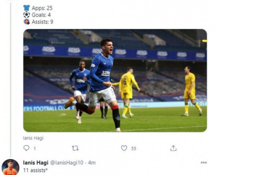 Postarea pe care Ianis Hagi o vrea UITATA de pe Twitter! Ce eroare a comis jucatorul lui Rangers_2