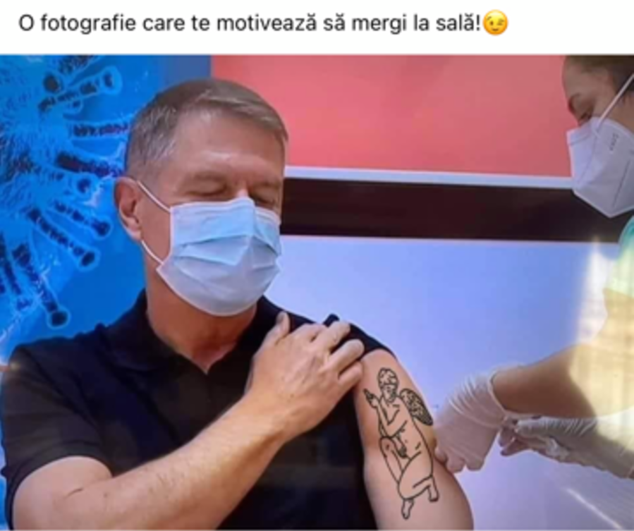 "Brandu' de tara!" :)) Cele mai tari glume aparute pe net dupa ce Iohannis a facut senzatie cu fizicul sau la vaccinare_12