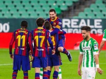 
	Messi e MINUNAT! A salvat-o pe Barcelona la Sevilla, intr-un meci NEBUN! Trincao, gol DIVIN si victorie pentru Barca in fata lui Betis in minutul 87!
