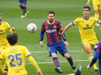 
	SOC pentru Messi si vedetele Barcelonei: LOVITURA PE RANA DESCHISA de PSG! Doar 1-1 acasa cu Cadiz: numar URIAS de suturi, posesie 81%
