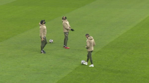 Suarez s-a pregatit sa 'muste' din Chelsea la Bucuresti! Imagini de la antrenamentul sustinut de jucatorii lui Atletico Madrid pe Arena Nationala