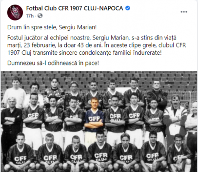Soc in lumea fotbalului romanesc! Un fost jucator de la CFR Cluj si-a pus capat zilelor la doar 43 de ani_2