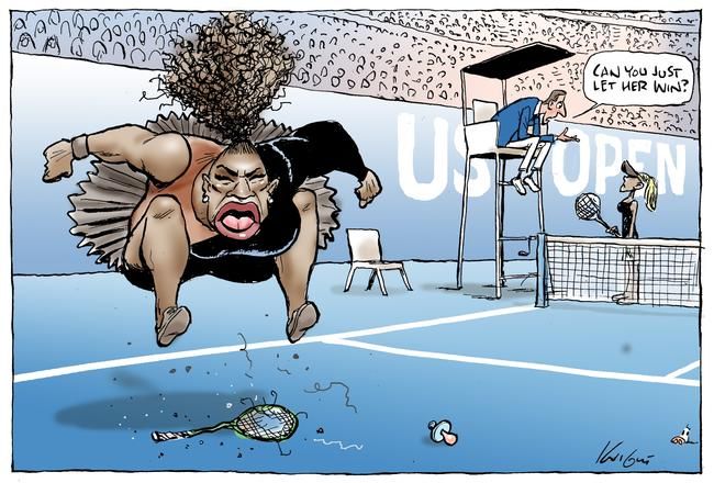 Mai dur decat Charlie Hebdo?! CARICATURA care o lasa fara cuvinte pe Serena Williams | Fanii Serenei au rabufnit: "Acesti rasisti din mass-media o tarasc prin noroi!" _1