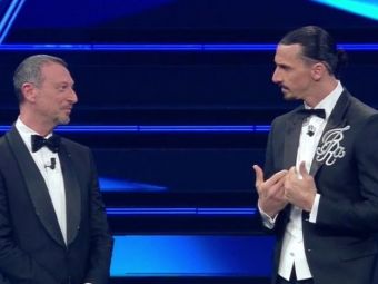 Aparitie FABULOASA a lui Zlatan la Sanremo! &quot;Zlatan, sunt 26 de artisti!&quot; &quot;Nu, sunt 22. Pe restul trimiteti-i la Liverpool, ca ei cauta 4 fundasi!&quot; :))