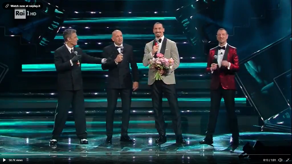 Zlatan a cantat cu Mihajlovic la Sanremo! Momentul fabulos la care se uita toata planeta! Ce au putut sa faca pe scena_2