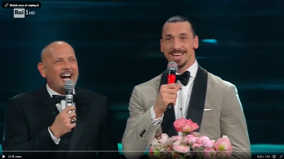Zlatan a cantat cu Mihajlovic la Sanremo! Momentul fabulos la care se uita toata planeta! Ce au putut sa faca pe scena_7