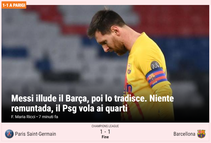 "Messi dezamageste Barcelona si apoi o tradeaza!" Reactiile de la miezul noptii dupa eliminarea Barcelonei in fata lui PSG! Ce scrie presa internationala_1