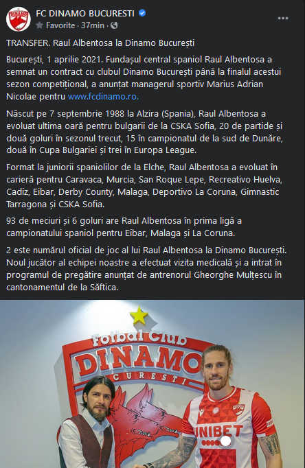 Dinamo si-a adus un fundas spaniol care s-a duelat in trecut cu Messi! Fotbalistul fost prezentat oficial_2