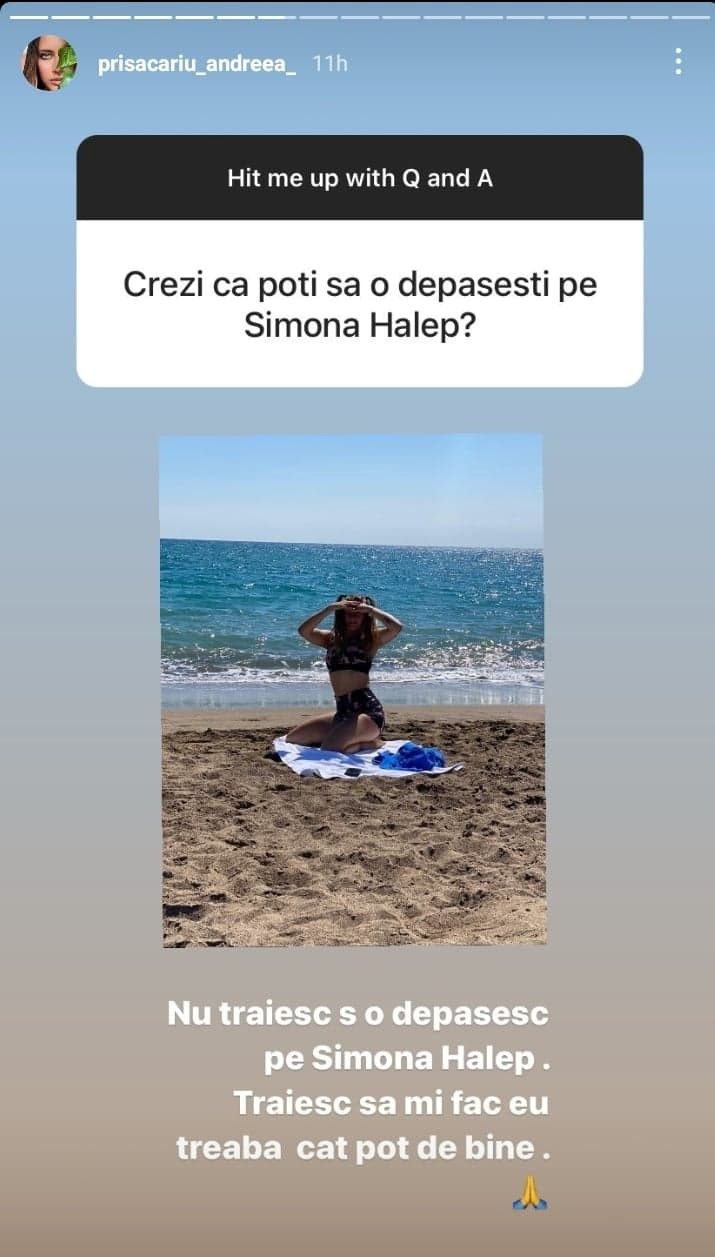 "Crezi ca poti sa o depasesti pe Simona Halep?" | Promisiunea anului in tenisul romanesc, Andreea Prisacariu a lansat replica zilei pe Instagram _13