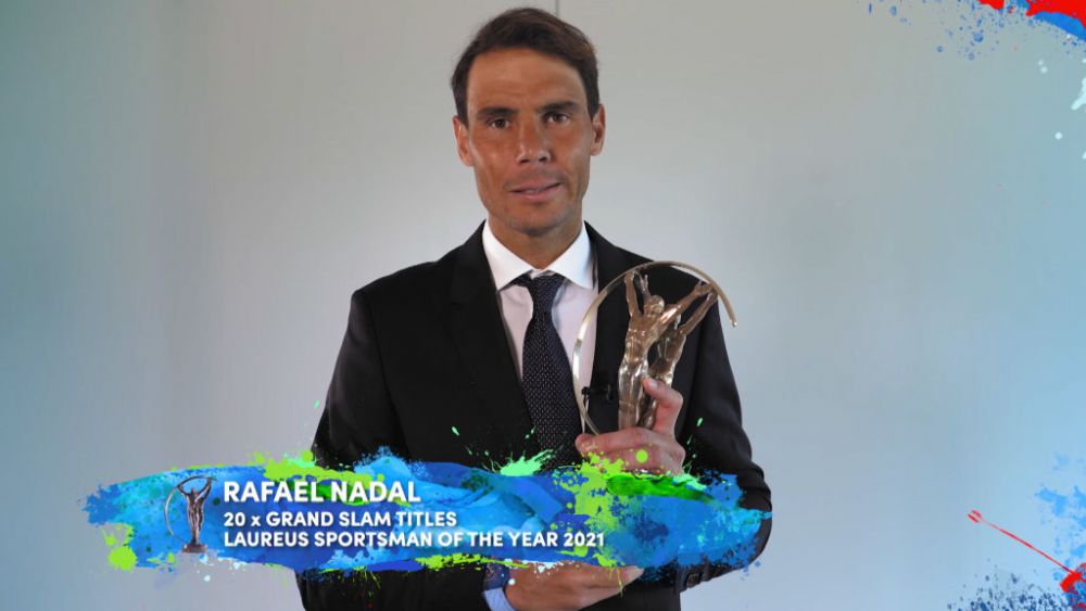 Stafeta Messi-Nadal: "Meriti acest premiu, esti un exemplu pentru toata lumea!" Rafael Nadal si Naomi Osaka au castigat premiile Laureus pentru sportivii anului 2020 _3