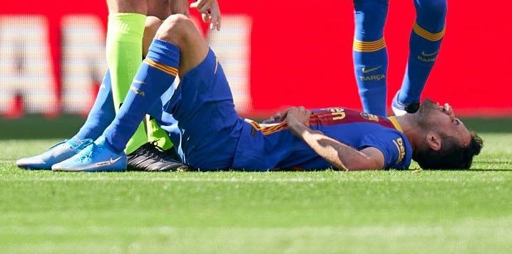 Busquets, fractura la maxilar! Fotbalistul Barcelonei, dus de urgenta la spital in timpul meciului cu Atletico_1