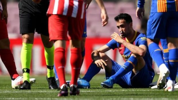 
	Busquets, fractura la maxilar! Fotbalistul Barcelonei, dus de urgenta la spital in timpul meciului cu Atletico
