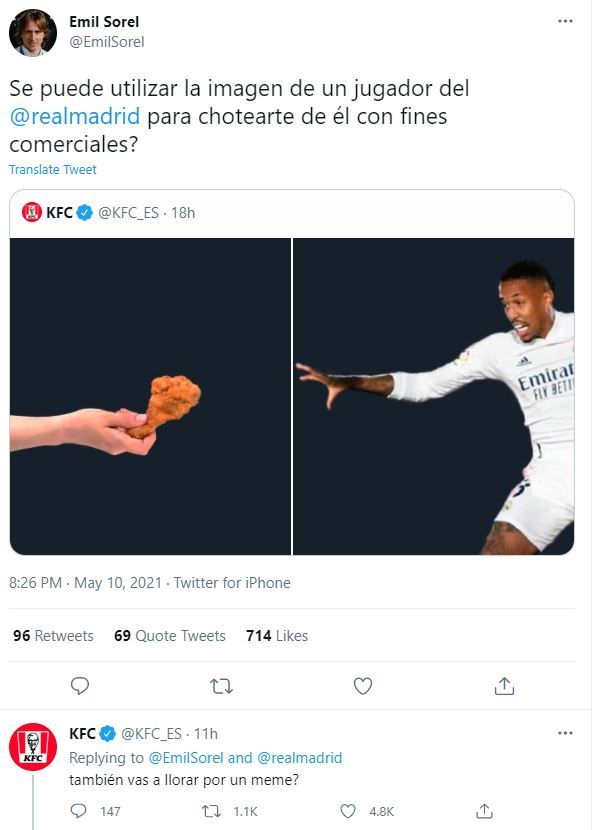 "Va plangeti si pentru asta?!" Reactie geniala a unui fast-food dupa ce un fan a reclamat o postare in care aparea un jucator de la Real Madrid_1