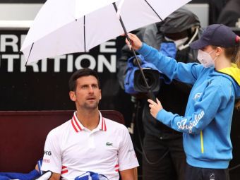 
	&quot;Cat mai vrei sa jucam pe ploaia asta? Nu verifici nimic!&quot; Novak Djokovic s-a enervat teribil pe arbitru in primul meci castigat la Roma
