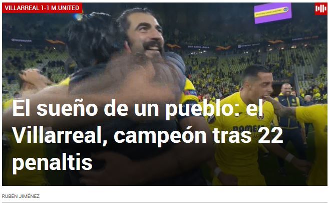 "Villarreal atinge cerul!" Reactiile jurnalistilor din Spania dupa ce echipa lui Unai Emery cucereste primul trofeu in Europa League_1
