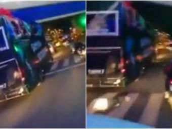 
	Imagini ireale! Un fotbalist a cazut din autocar in timp ce sarbatorea promovarea echipei sale&nbsp;

