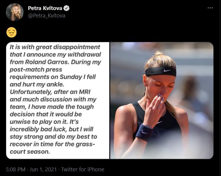 Culmea culmilor: Petra Kvitova s-a accidentat la conferinta de presa si s-a retras de la Roland Garros! Cum a fost posibil asa ceva_1