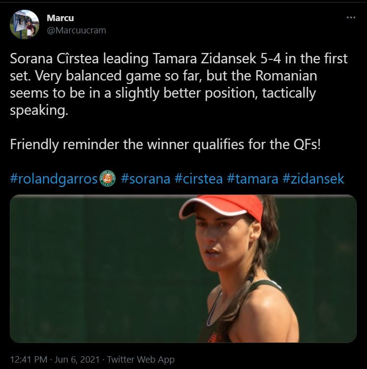 Sorana Cirstea, eliminata in optimile Roland Garros! Sorana Cirstea - Tamara Zidansek 6-7, 1-6. Cirstea va reveni in top 50 WTA: cati bani va incasa pentru cele trei victorii de la Paris_2