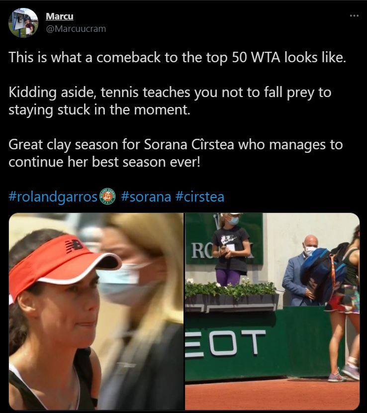 Sorana Cirstea, eliminata in optimile Roland Garros! Sorana Cirstea - Tamara Zidansek 6-7, 1-6. Cirstea va reveni in top 50 WTA: cati bani va incasa pentru cele trei victorii de la Paris_4