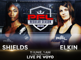 
	Meciurile din Professional Fighters League (PFL) se vad pe VOYO! De la ora 01:00,&nbsp;Claressa Shields vs. Brittney Elkin
