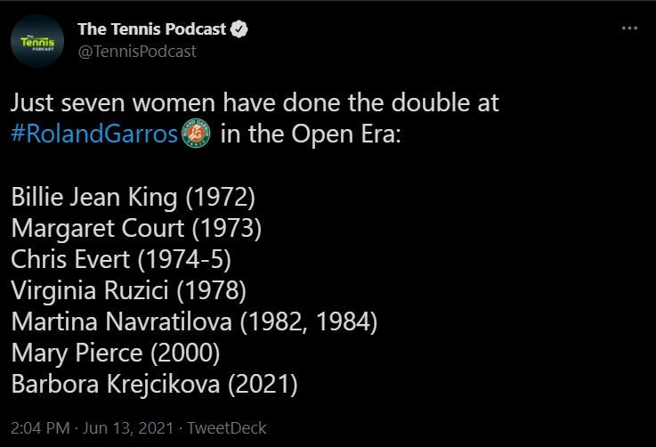 Sa o opreasca cineva! Barbora Krejcikova a castigat tot ce se putea la Roland Garros si a reusit o performanta istorica, neatinsa in ultimii 21 de ani_1