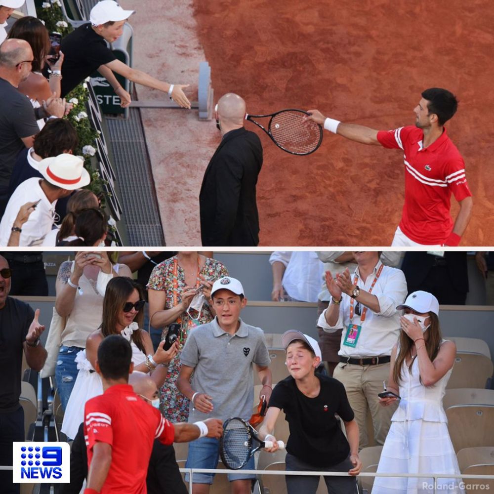 Novak Djokovic i-a oferit unui copil un cadou de sute de mii de euro dupa ce a castigat Roland Garros! Pustiul norocos a fost in extaz_3