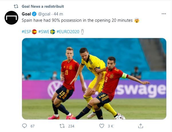 Statistica zdrobitoare! Suedia nu a existat in prima parte a meciului cu Spania_2