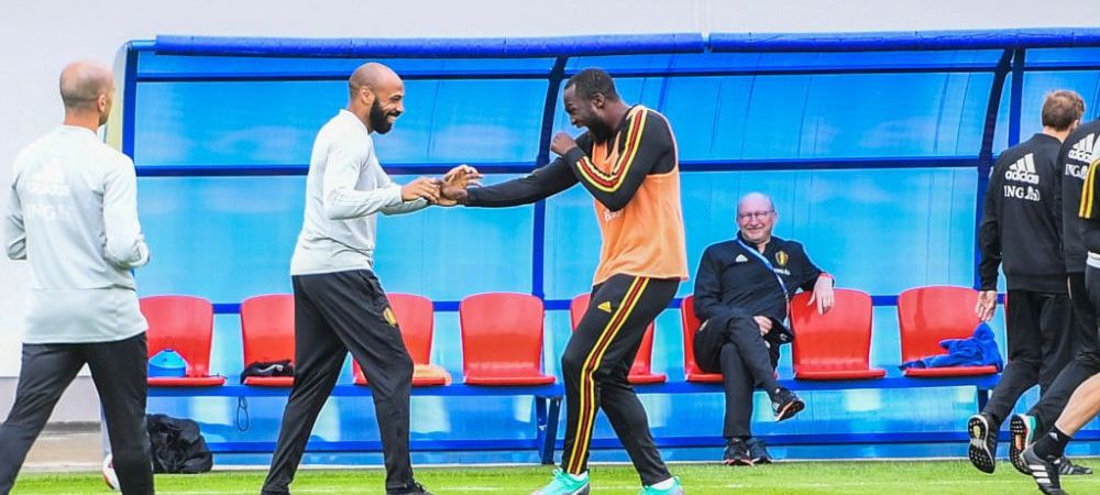 Thierry Henry, ca pe vremea in care juca la Arsenal si Barcelona! De Bruyne si Lukaku au ramas masca Thierry Henry Kevin De Bruyne Romelu Lukaku