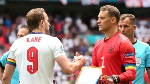 
	Kane si Neuer s-au tinut de cuvant! Ambii au aparut cu banderole cu insemnele LGBT, chiar impotriva dorintei celor de la UEFA

