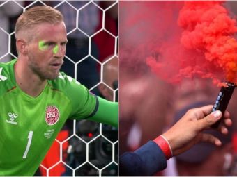 
	UEFA a sanctionat Anglia dupa ce suporterii englezi au folosit lasere si fumigene la meciul cu Danemarca. Amenda primita de britanici
