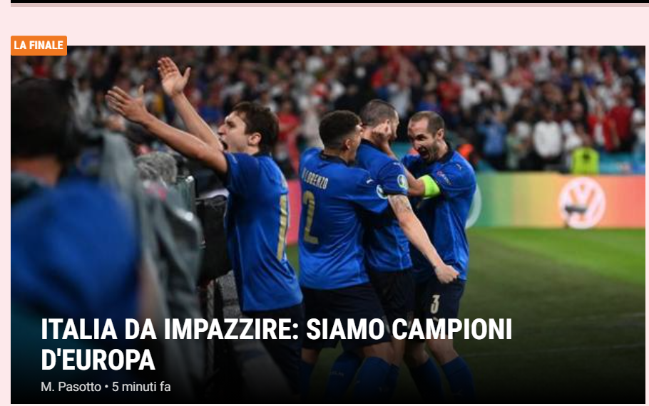 "Italia a innebunit: suntem campionii Europei!" Revista presei dupa ce Italia a devenit Regina Europei_2