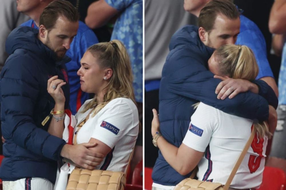 Imagini emotionante pe Wembley dupa finala Euro 2020! Harry Kane a urcat in tribune pentru a-si consola sotia_6
