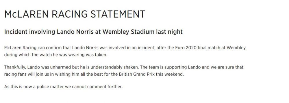 A fost jefuit de peste 45 000 de euro in finala de pe Wembley! Starul din Formula 1 a ramas fara ceas dupa incidentele de la stadion_1