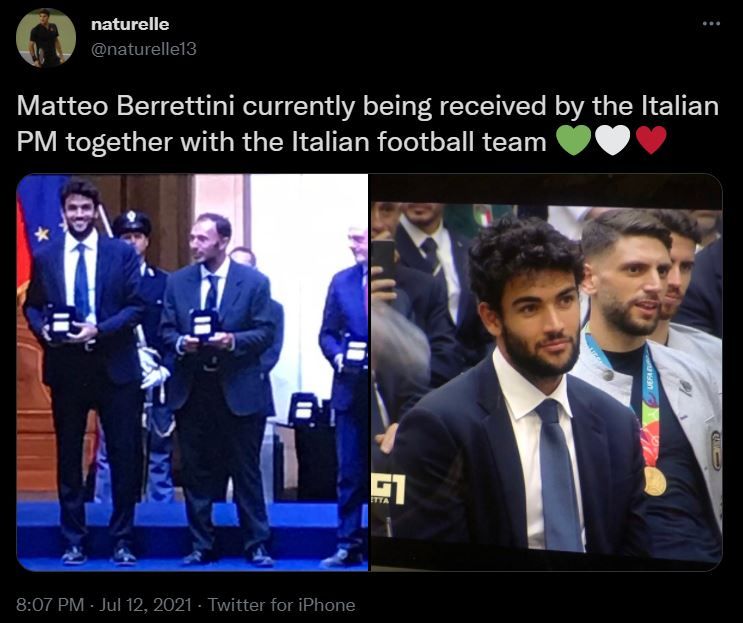 Intrus printre campioni! :) Finalistul Wimbledon, Matteo Berrettini si-a facut de cap alaturi de echipa nationala a Italiei pe autobuzul care a facut turul Romei_2