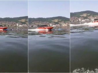 
	Imagini tulburatoare! Un caiac cu patru sportivi de la CS Orsova, spulberat de o barca plina cu turisti
