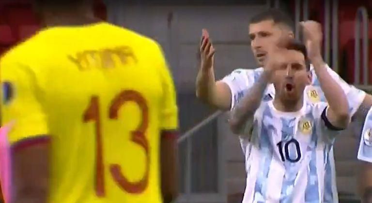 Leo Messi Argentina Columbia copa america Yerry Mina