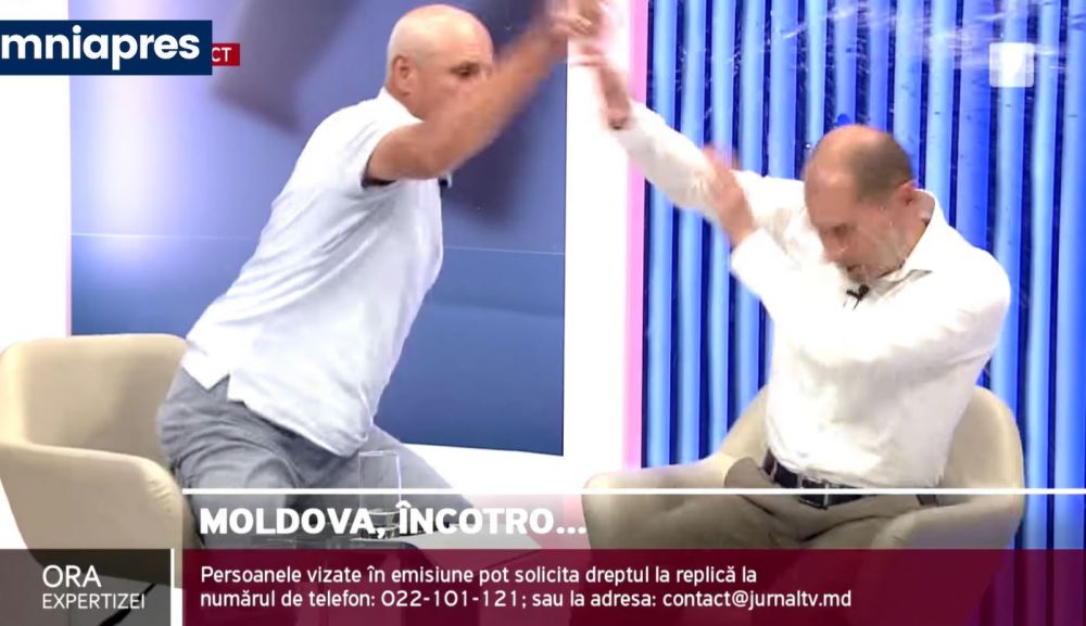 Doi politicieni s-au luat la bătaie în direct în Republica Moldova! Unul dintre ei și-a pierdut cunoștința_1