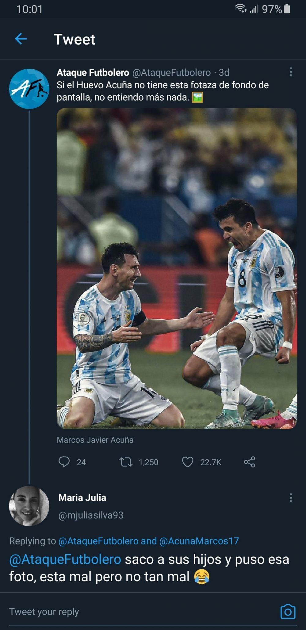 „A șters poza cu copiii și a pus una cu el și Messi!” Reacție genială a unui coechipier după finala Copa America_2
