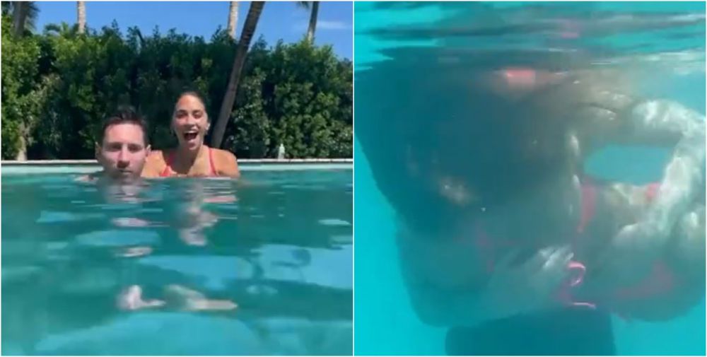 Soția lui Messi a făcut senzație la piscină! Toți s-au uitat la slipul minuscul purtat la piscină_9
