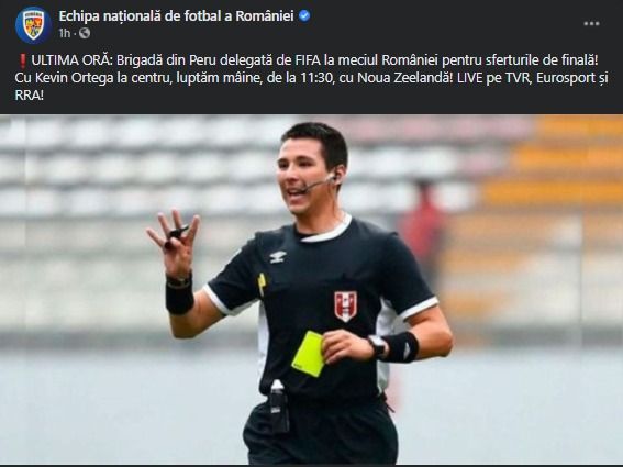 S-a anunțat arbitrul pentru România - Noua Zeelandă. Cine va fi la centru la meciul decisiv pentru calificare _2