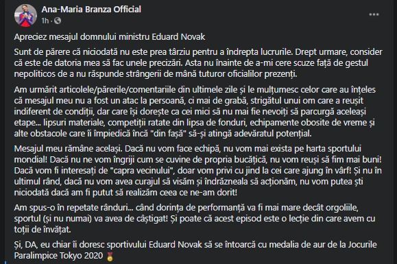 Ana Maria Popescu, reacție după scuzele lui Eduard Novak: "Mulțumesc celor care au înțeles că mesajul meu nu a fost un atac la persoană"_1