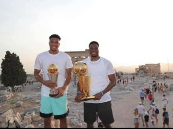 
	Frații Antetokounmpo au dus trofeul NBA pe Acropole! Ei s-au întors la Atena, după ce au devenit campioni cu&nbsp;Bucks
