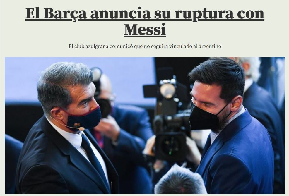 Ce scrie presa internațională după ce Barcelona a anunțat despărțirea de Lionel Messi_4