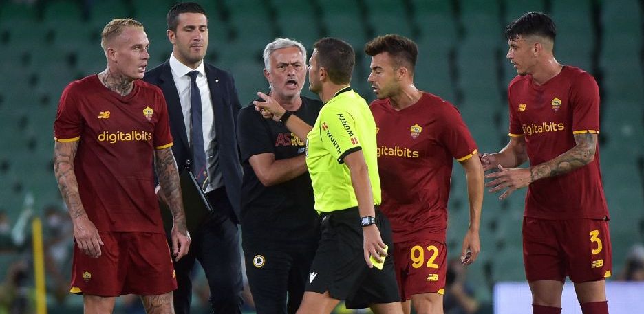Altă echipă, același Mourinho! Portughezul a făcut show în ultimul amical al Romei și a fost eliminat de arbitru _1