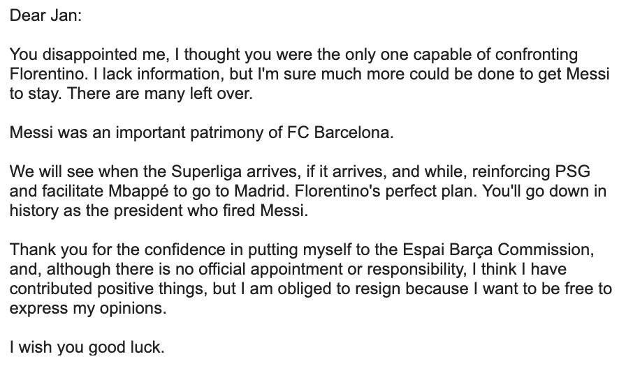 Prima demisie de la Barca după plecarea lui Messi! Scrisoare pentru Laporta: „Credeam că poți să îl înfrunți pe Perez!”_6