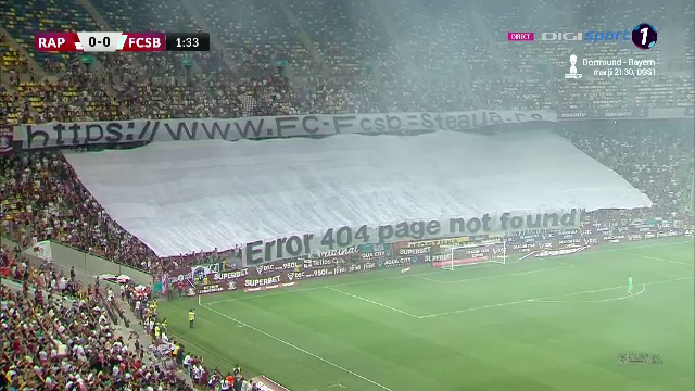 Ironie maximă a suporterilor rapidiști! "FCSB = Steaua not found"_16
