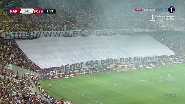 Ironie maximă a suporterilor rapidiști! "FCSB = Steaua not found"_17
