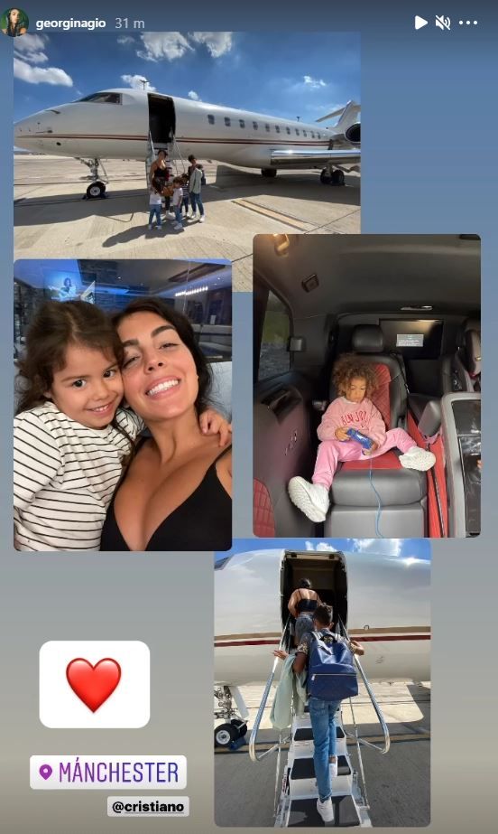 FOTO | Cristiano Ronaldo și familia au ajuns în Manchester! Cum a fost surprinsă Georgina în timpul zborului_2