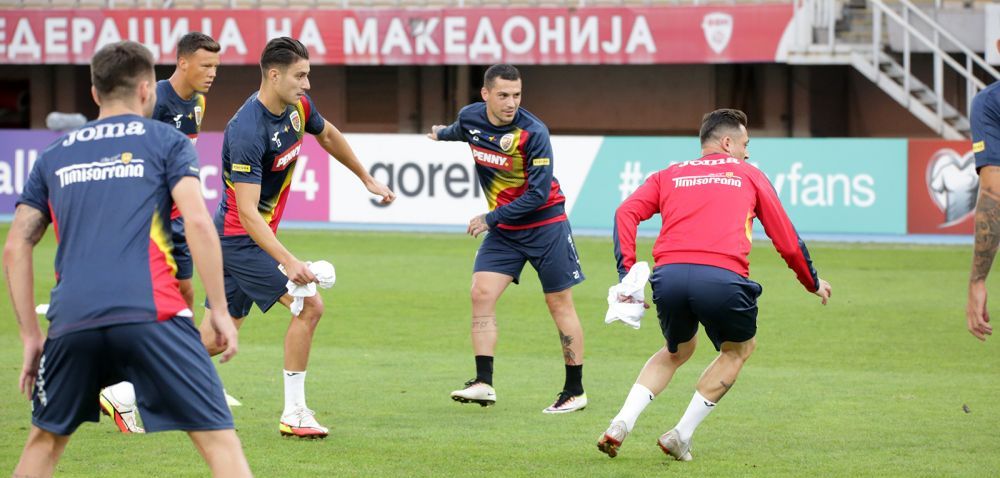 FOTO | „Tricolorii” au efectuat antrenamentul oficial pe stadionul din Skopje_3