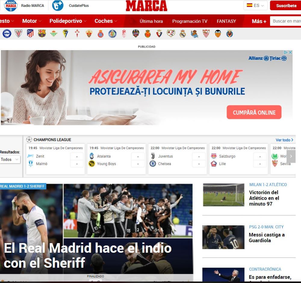 Ce scrie presa din străinătate după victorie istorică obținută de Sheriff Tiraspol în fața lui Real Madrid_4